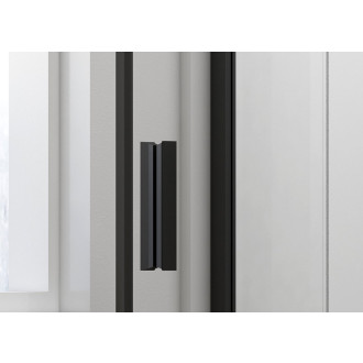 EASY BLACK sprchové dveře otočné 880-1020mm, čiré sklo