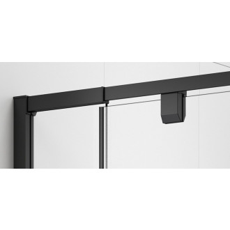EASY BLACK sprchové dveře otočné 880-1020mm, čiré sklo