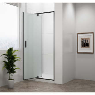 EASY BLACK sprchové dveře otočné 880-1020mm, sklo Brick