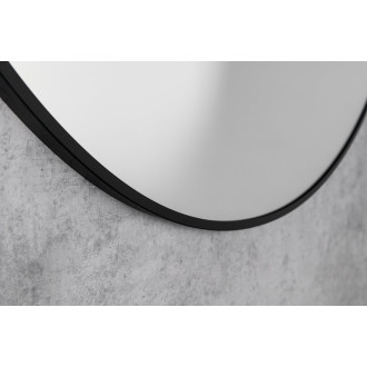 AROWANA kulaté zrcadlo v rámu ? 60cm, černá mat AWB060