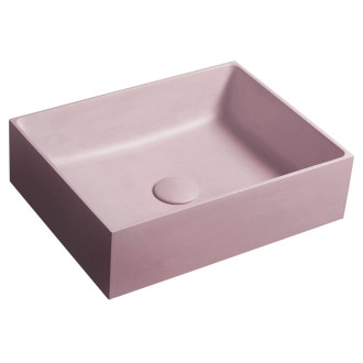 FORMIGO betonové umyvadlo na desku, 47,5x36,5cm, růžová FG121