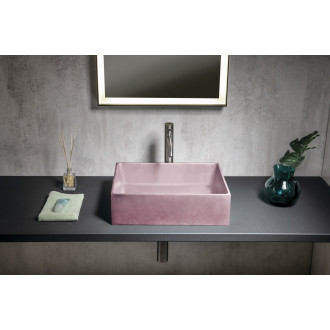 FORMIGO betonové umyvadlo na desku, 47,5x36,5cm, růžová FG121