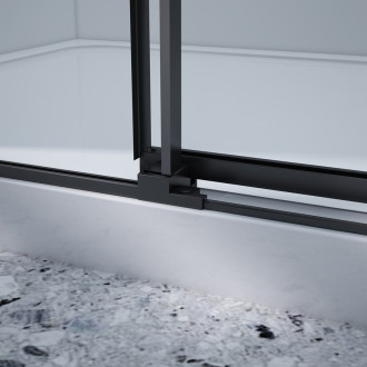 DRAGON BLACK sprchové posuvné dveře rohový vstup 1000 mm, čiré sklo GD4210B 55539