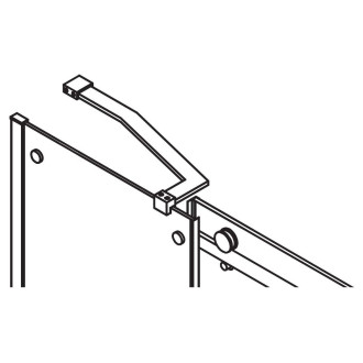 DRAGON BLACK vzpěra k zástěnám 300x150mm, černá mat GDV300B