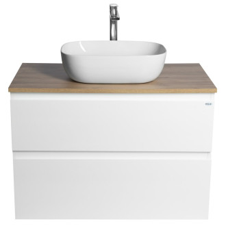 ALTAIR skříňka s deskou 87,5 cm, bílá/dub emporio AI290-02
