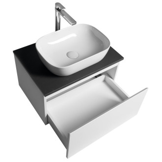 ALTAIR skříňka s deskou 62,5 cm, bílá/antracit břidlice AI267-03