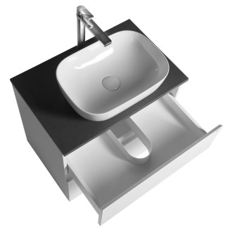 ALTAIR skříňka s deskou 68 cm, bílá/antracit břidlice AI270-03