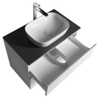 ALTAIR skříňka s deskou 78,5 cm, bílá/antracit břidlice AI280-03