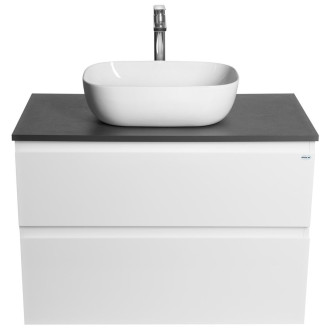 ALTAIR skříňka s deskou 87,5 cm, bílá/antracit břidlice AI290-03
