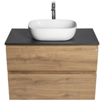 ALTAIR skříňka s deskou 87,5 cm, dub emporio/antracit břidlice AI390-02