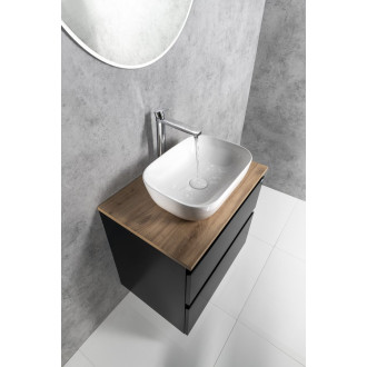 ALTAIR skříňka s deskou 68 cm, černá mat/dub emporio AI670-01