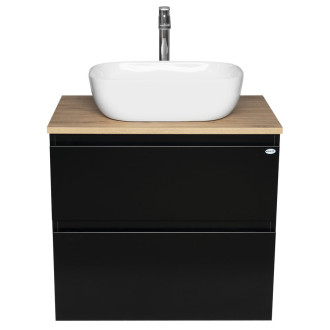 ALTAIR skříňka s deskou 68 cm, černá mat/dub emporio AI670-01