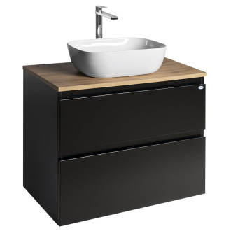 ALTAIR skříňka s deskou 78,5 cm, černá mat/dub emporio AI680-01