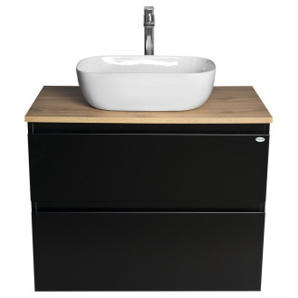 ALTAIR skříňka s deskou 78,5 cm, černá mat/dub emporio AI680-01