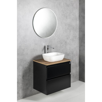 ALTAIR skříňka s deskou 78,5 cm, černá mat/dub emporio AI680-01