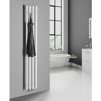 PILON otopné těleso 270x1800mm, se čtyřmi háčky pro ručník, bílá mat