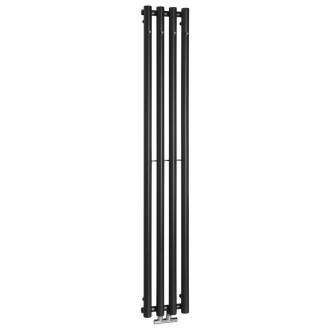 PILON otopné těleso 270x1800mm, se čtyřmi háčky pro ručník, černá mat