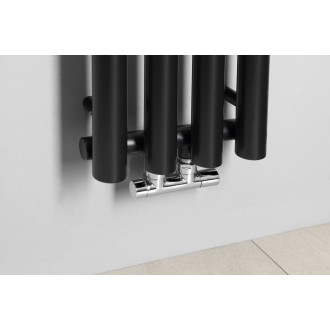 PILON otopné těleso 270x1800mm, se čtyřmi háčky pro ručník, černá mat