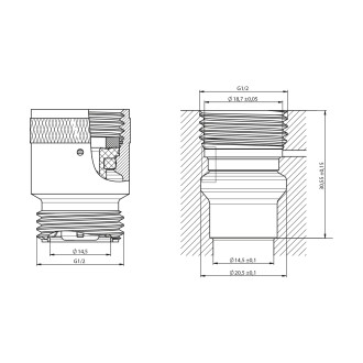 Omezovač tlaku 1 bar, 1/2", chrom B241
