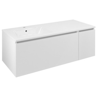 LOREA skříňka s umyvadlem 121x46x51,5cm (90+30), levá, bílá mat LE090-3131-L-01