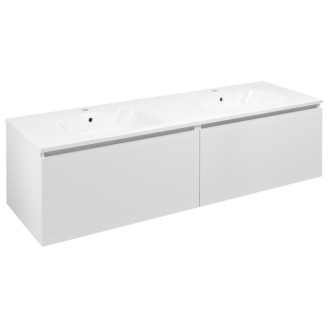 LOREA skříňka s dvojumyvadlem 141x46x51,5cm (70+70cm), bílá mat LE070-3131-01