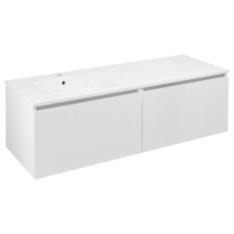 LOREA skříňka s umyvadlem 141x46x51,5cm (70+70cm), levá, bílá mat LE070-3131-L-04