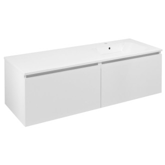 LOREA skříňka s umyvadlem 141x46x51,5cm (70+70cm), pravá, bílá mat LE070-3131-R-04