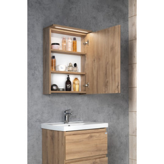 KAWA STRIP galerka s LED osvětlením 50x70x22cm, dub emporio WGL35S WGL35S