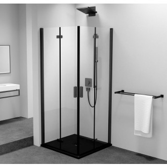 ZOOM BLACK čtvercový sprchový kout 900x900mm, rohový vstup ZL4915BL-02