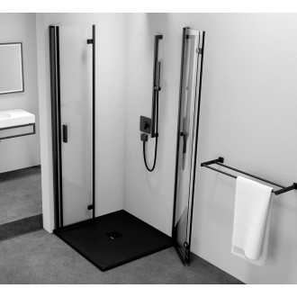 ZOOM BLACK čtvercový sprchový kout 900x900mm, rohový vstup ZL4915BL-02