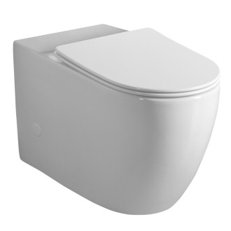 INFINITY WC kombi mísa, Rimless, 63x37 cm, spodní/zadní odpad, bílá PC105-111