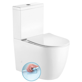 INFINITY WC kombi, Rimless, spodní/zadní odpad, bílá PC105WR
