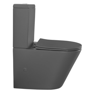 PACO WC kombi, Rimless, spodní/zadní odpad, šedá mat PC1012WRGR