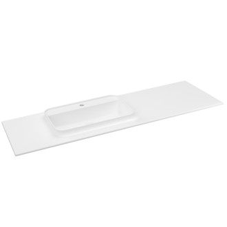BRAHEA umyvadlo 146,6x51,5cm, rockstone, levé, bílá mat BT147L