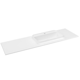BRAHEA umyvadlo 146,6x51,5cm, rockstone, pravé, bílá mat BT147R