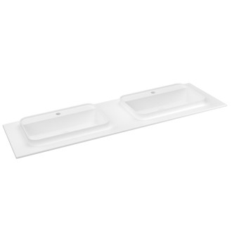 BRAHEA dvojumyvadlo 151,6x51,5cm, rockstone, bílá mat BT152