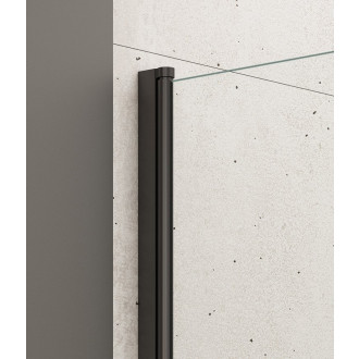 WILA vanová zástěna 900x1400 mm skládací, černá, čiré sklo AQ5742B