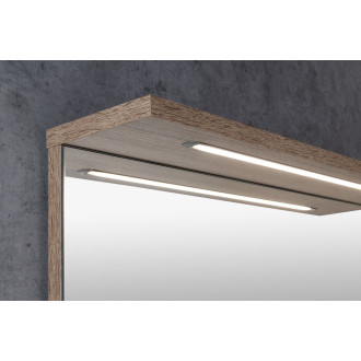 KORIN STRIP zrcadlo s LED osvětlením 60x70x12cm, dub platin KO990S