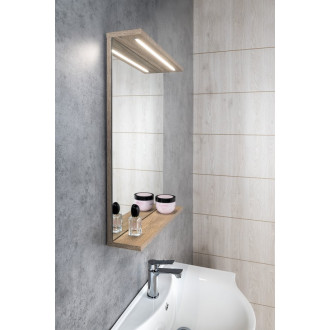 KORIN STRIP zrcadlo s LED osvětlením 50x70x12cm, dub platin KO995S
