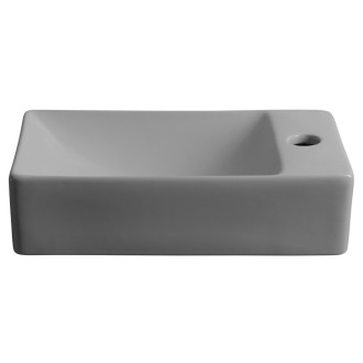MARGITHA keramické umývátko 38x22cm, otvor pro baterii vpravo, šedá