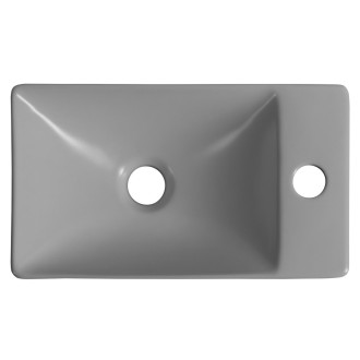 MARGITHA keramické umývátko 38x22cm, otvor pro baterii vpravo, šedá