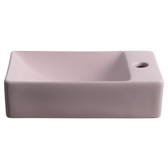 MARGITHA keramické umývátko 38x22cm, otvor pro baterii vpravo, růžová