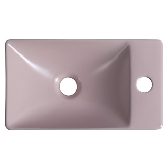 MARGITHA keramické umývátko 38x22cm, otvor pro baterii vpravo, růžová