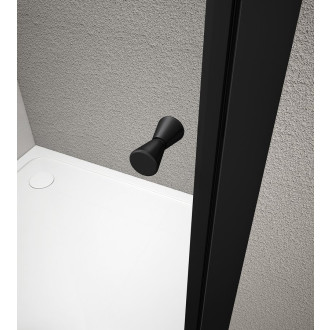 AGGA BLACK čtvercová sprchová zástěna 900x900mm, čiré sklo