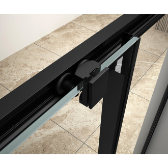 AGGA BLACK čtvercová sprchová zástěna 900x900mm, čiré sklo