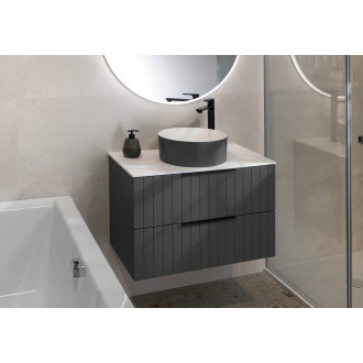 THIN umyvadlo na desku, Rockstone, ? 38 cm, carina/bílá mat WN548-41