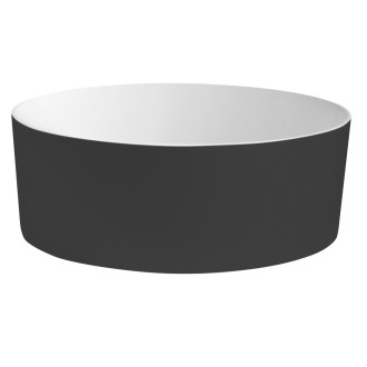 THIN umyvadlo na desku, Rockstone, ? 38 cm, carina/bílá mat WN548-41