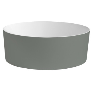 THIN umyvadlo na desku, Rockstone, ? 38 cm, verde/bílá mat WN548-44