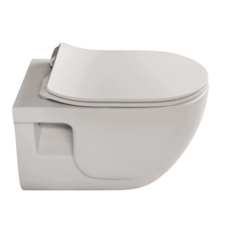BRILLA závěsná WC mísa, Rimless, 36,5x53cm,  latte mat