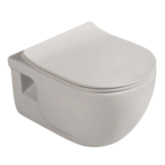BRILLA závěsná WC mísa, Rimless, 36,5x53cm,  latte mat